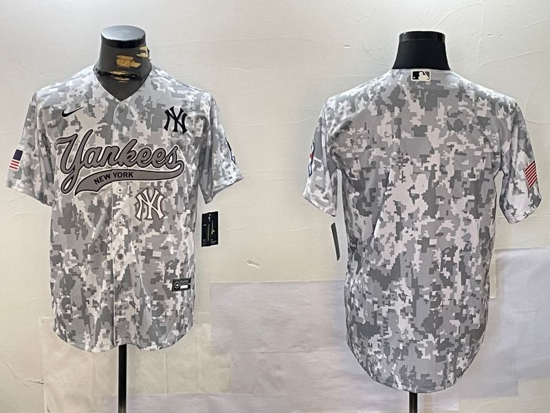 Men New York Yankees Blank Camo Joint Name 2024 Nike MLB Jersey style 16